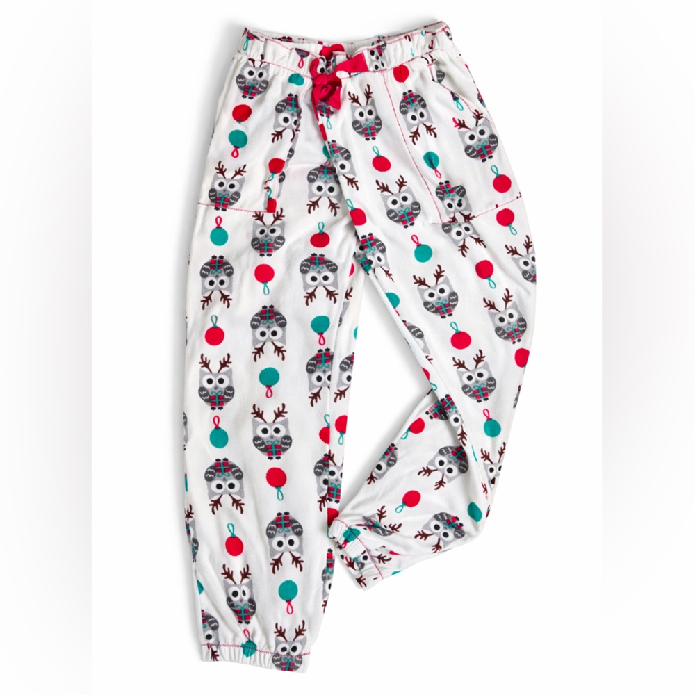 Thermal Pajama Pants Holiday Print Cozy Lounge Pants Size L Christmas Pajamas